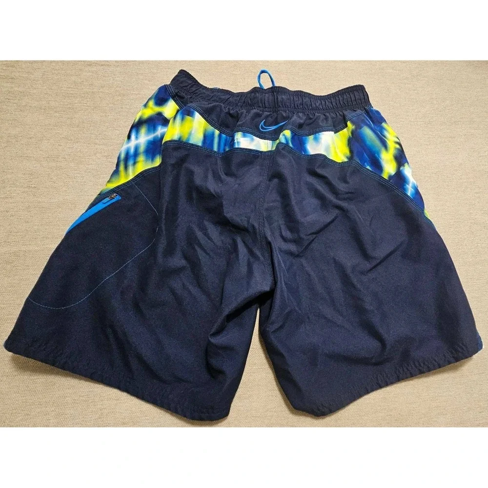 Nike Mens Navy Blue Tie‎ Dye Swim Trunks Board Shorts Medium RN37763 CA55972